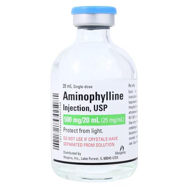 Aminophylline, Vl 25Mg/Ml 20Ml Each Non-Returnable Sterile