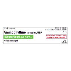 Aminophylline, Vl 25Mg/Ml 20Ml Each Non-Returnable Sterile