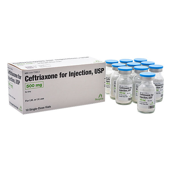 Ceftriaxone Sodium 500Mg, 10/Bx Non-Returnable Sterile