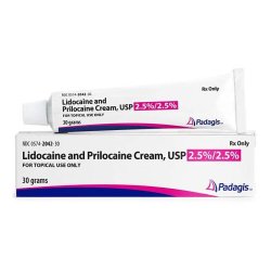 Lidocaine 2.5% And Prilocaine 2.5% Cream, 30 G, EA Non-Returnable Sterile