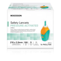 Lancet, Safety Press Activ Grn 21G x 2.0Mm, (100/BX)