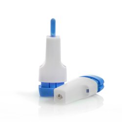 Lancet, Safety Push-Button 23Gndl 1.8Mm Lf Blu (100/BX)