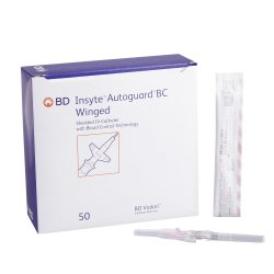 Insyte Autoguard Bc Shielded Winged Iv Catheter, Pink, 20G X 1" (50/BX)