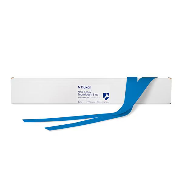 Compressing Device Tourniquet 18X1" Blue Flat Lf Disp (100/BX)