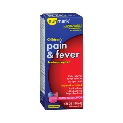 Acetaminophen, Suspn Chld Bubble Gum Sm 4Oz 160Mg/5Ml, EA