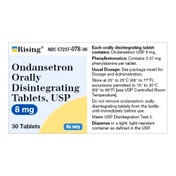 Ondansetron Orally Disintegrating Tablets 8Mg Unit Dose 3X10/Package
