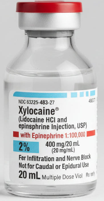 Xylocaine w/Epinephrine Injection 2% 1:100,000 MDV 20mL/Vl Non-Returnable Sterile