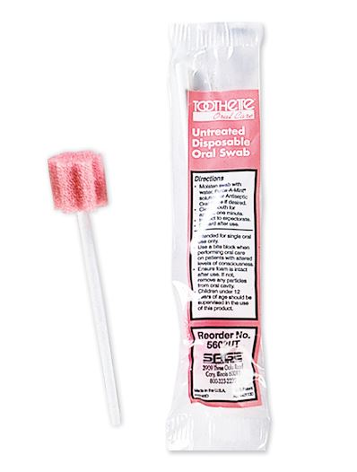 Toothette Oral Swab, Untreated, Individually Wrapped (250/BG)