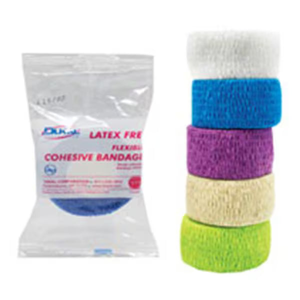 Cohesive Bandage Elastic 1"X5Yd Assorted Non-Sterile (30Rl/BX)