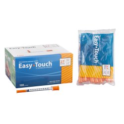Syringe/Needle Easytouch Insulin 27G 1/2" 1Cc, 100/BX