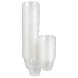 Graduated Medicine Cup Plastic Clear 1 Oz Disposable 100/BG