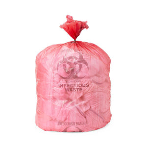 Biohazard Liner, Red, 30.5 X 43, 14 Mil, 25/Roll, 10 Rolls (250 Liners)/Case