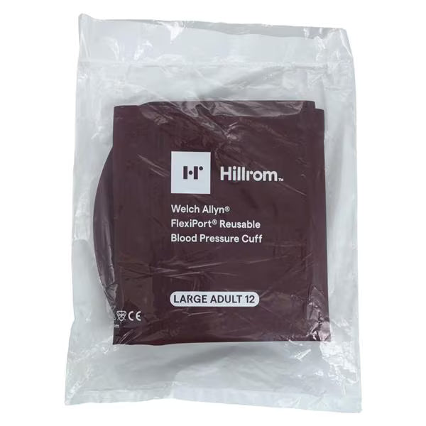 Flexiport Blood Pressure Cuff Size 12 Burgundy Not Made With Natural Rubber Latex, EA